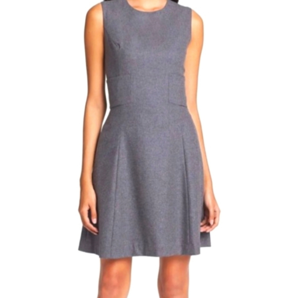 Kate Spade Marti Gray Wool Blend Bow Back Dress